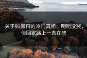 关于91黑料的冷门真相：明明没哭，但回家路上一直在想