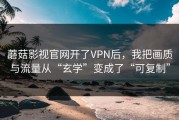 蘑菇影视官网开了VPN后，我把画质与流量从“玄学”变成了“可复制”