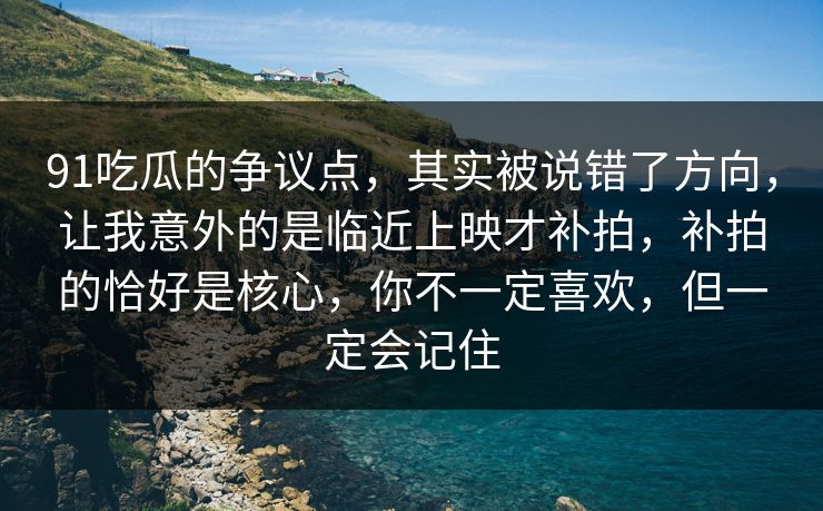 91吃瓜的争议点，其实被说错了方向，让我意外的是临近上映才补拍，补拍的恰好是核心，你不一定喜欢，但一定会记住