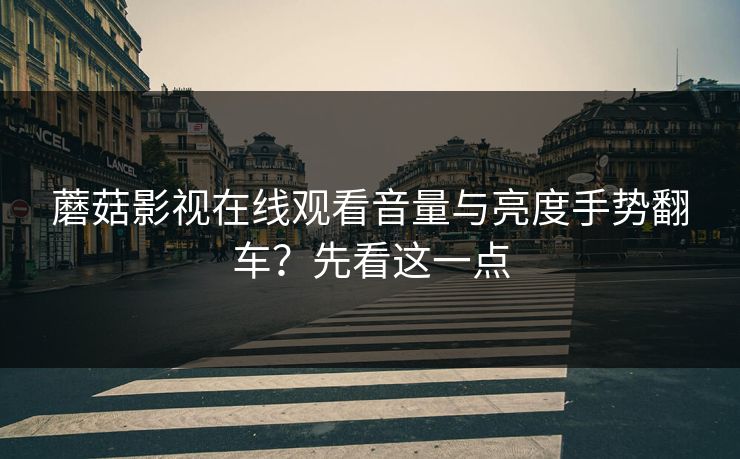 蘑菇影视在线观看音量与亮度手势翻车?先看这一点 蘑菇影视在线观看音量与亮度手势翻车?先看这一点
