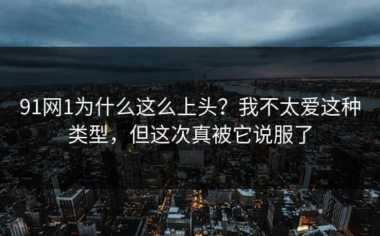 91网1为什么这么上头？我不太爱这种类型，但这次真被它说服了